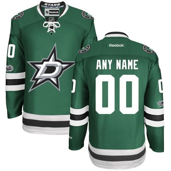 Men Dallas Stars Reebok Green Custom Home Centennial Patch Premier NHL Jersey->customized nhl jersey->Custom Jersey